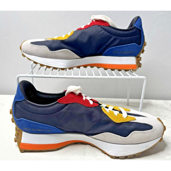 New Balance Tennis Shoes - 327 NB Colorblock Lace Up Sneakers Mens 10.5 - Picture 2 of 10
